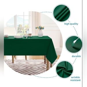 Rectangle Waterproof Spill-Proof Table Cloth Washable 52x70inch hunter green